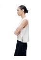 Chaleco Regular Rib Blanco Mujer Blanco de Gef