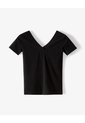Camiseta Regular Uso 2 En 1 Negra Mujer Negro de Gef
