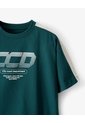 Camiseta Regular Manga Corta Verde Niño Verde de Gef