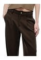 Pantalón Loose Tiro Medio Chocolate Mujer Chocolate de Gef