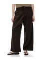 Pantalón Loose Tiro Medio Chocolate Mujer Chocolate de Gef