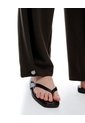 Pantalón Loose Tiro Medio Chocolate Mujer Chocolate de Gef