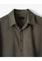Camisa Regular Manga Corta Café Hombre Cafe de Gef
