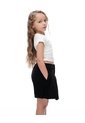 Falda Corto Tiro Medio Denim Negro Niña Azul de Gef