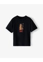 Camiseta Regular Manga Corta Negra Niño Negro de Gef