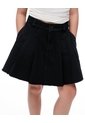 Falda Corto Tiro Medio Denim Negro Niña Azul de Gef