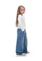 Pantalón Loose Tiro Medio índigo Niña Azul de Gef