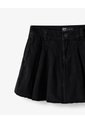 Falda Corto Tiro Medio Denim Negro Niña Azul de Gef