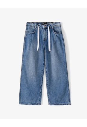 Pantalón Loose Tiro Medio índigo Niña Azul