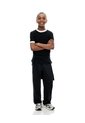 Camiseta Regular Manga Corta Negra Niño Negro de Gef