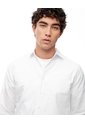 Camisa Regular Manga Larga Blanca Hombre Blanco de Gef