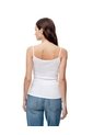 Camisilla Slim Algodón Blanca Mujer Blanco de Gef