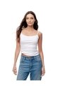 Camisilla Slim Algodón Blanca Mujer Blanco de Gef