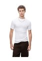 Camiseta Slim Rib Algodón Blanca Hombre Blanco de Gef