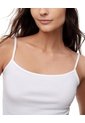 Camisilla Slim Algodón Blanca Mujer Blanco de Gef
