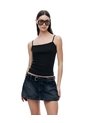 Camisilla Slim Algodón Negra Mujer Negro de Gef