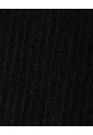 Crop Top Slim Rib Algodón Negra Mujer Negro de Gef