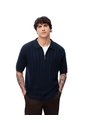 Polo Regular Tejido De Punto Algodón Azul Hombre Azul de Gef