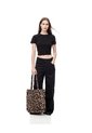 Camiseta Crop Slim Algodón Negra Mujer Negro de Gef