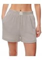 Short Relax Tiro Alto Texturizado Taupe Mujer Marron Claro de Gef