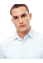 Camisa Manga Corta Regular Algodón Azul Hombre Azul de Gef