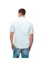 Camisa Manga Corta Regular Algodón Azul Hombre Azul de Gef