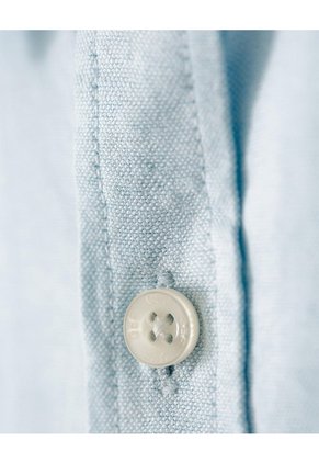 Camisa Manga Corta Regular Algodón Azul Hombre Azul