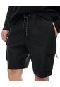Bermuda Cargo Regular Negra Hombre Negro de Gef