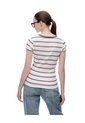 Camiseta Slim Algodón Rayas Mujer Blanco de Gef