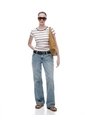 Camiseta Slim Algodón Rayas Mujer Blanco de Gef