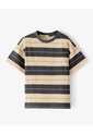 Camiseta Regular Algodón Rayas Niño Gris de Gef