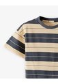 Camiseta Regular Algodón Rayas Niño Gris de Gef