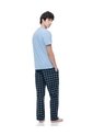 Camiseta + Pantalón De Pijama Algodón Azul Hombre Azul de Gef