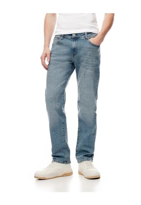 Jean Straight índigo Claro Hombre Azul
