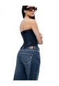 Bermuda Loose índigo Oscuro Mujer Azul Oscuro de Gef