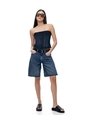 Bermuda Loose índigo Oscuro Mujer Azul Oscuro de Gef