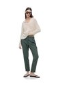 Pantalón Recto Tiro Alto Verde Mujer Verde de Gef