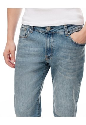 Jean Straight índigo Claro Hombre Azul