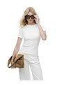Camiseta Manga Corta Regular Blanca Mujer Blanco de Gef