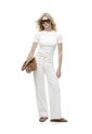 Camiseta Manga Corta Regular Blanca Mujer Blanco de Gef