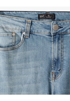 Jean Straight índigo Claro Hombre Azul