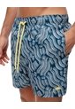 Pantaloneta De Baño Estampada Hombre Azul de Gef