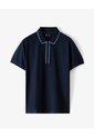 Polo Half Zip Regular Azul Hombre Azul de Gef