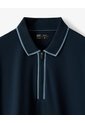 Polo Half Zip Regular Azul Hombre Azul de Gef