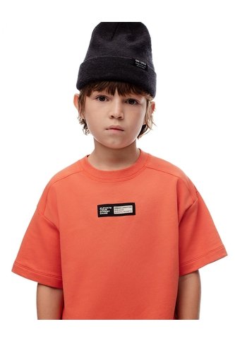 Camiseta Oversize Algodón Naranja Niño Naranja Gef