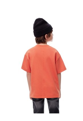 Camiseta Oversize Algodón Naranja Niño Naranja