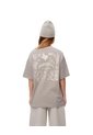 Camiseta Oversize Algodón Taupe Estampada Mujer Marron Claro de Gef