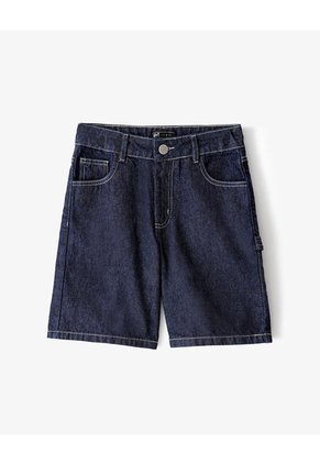Bermuda Denim Regular índigo Oscuro Niño Azul