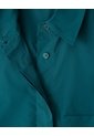 Camisa Manga Corta Oversize Algodón Verde Mujer Verde de Gef
