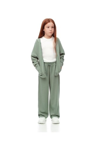 Pantalón Tiro Medio Holgado Verde Niña Verde Gef